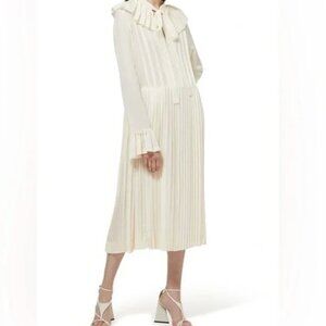 Victoria Beckham White Bishop Sleeve Gown